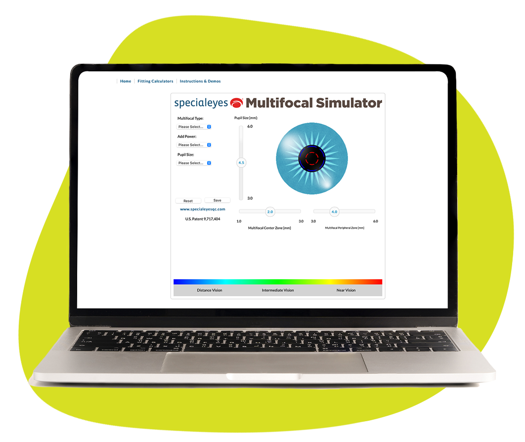 Multifocal Contact Lens Simulator SpecialEyes Custom Contact Lenses
